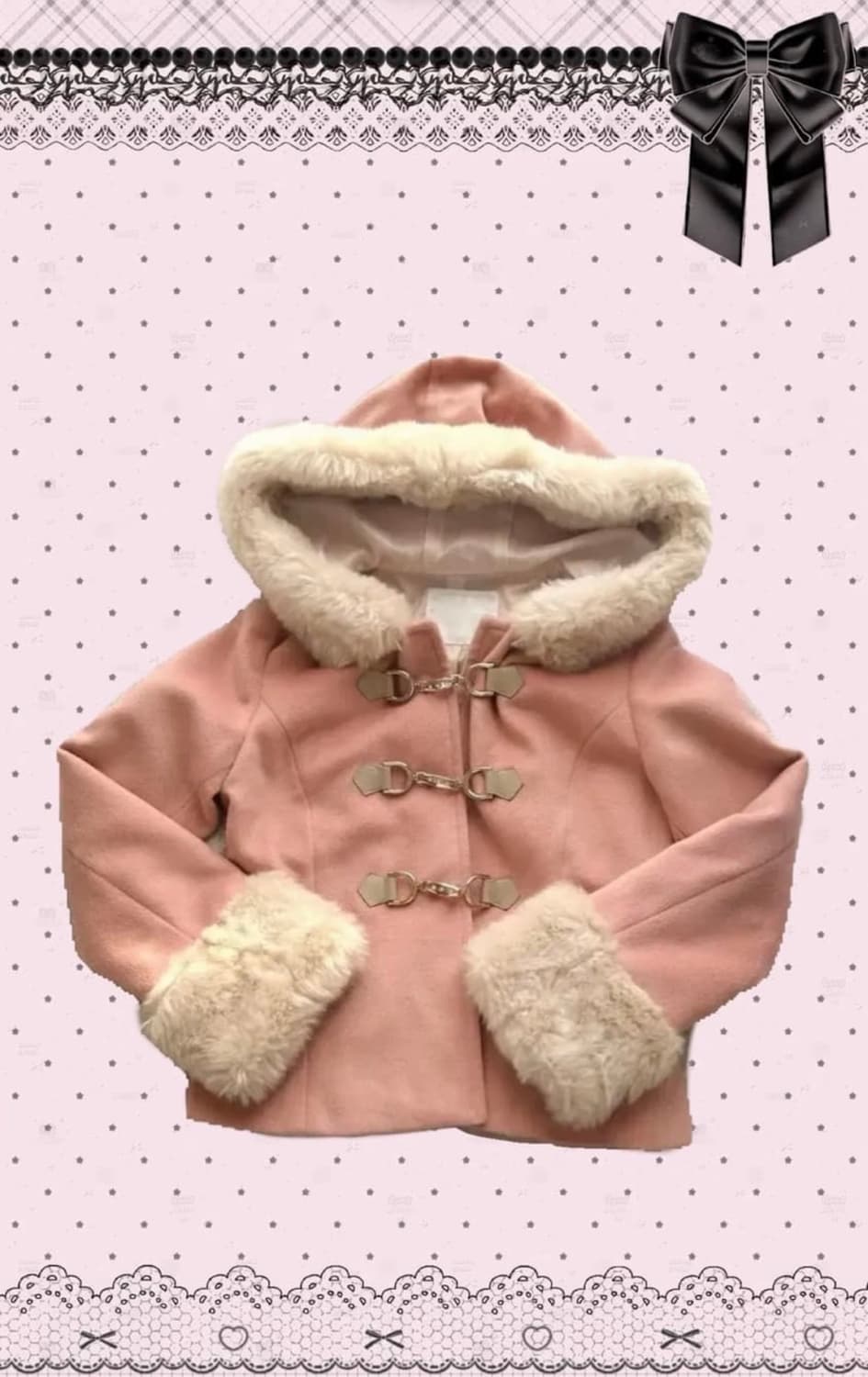 세실맥비 대대장 딸기우유 로걀 히메갸루 달천깔 핑크 숏코트🍓 상품이미지1