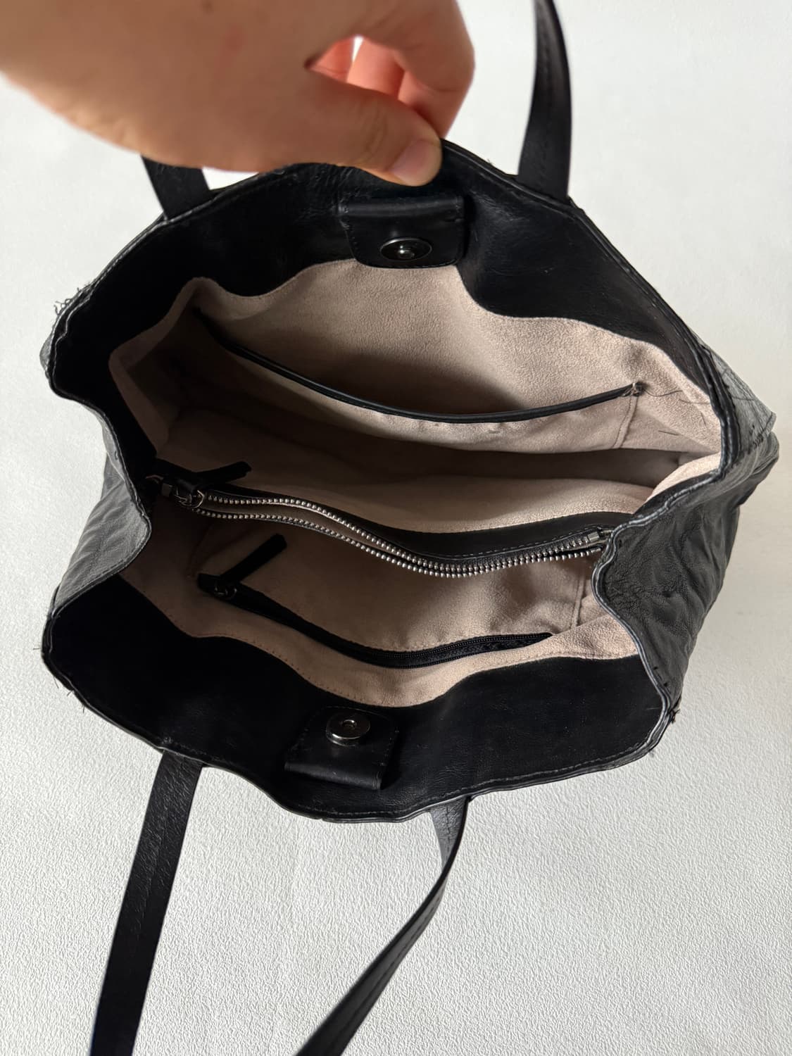 Pre owned 레더 토트백 상품이미지7