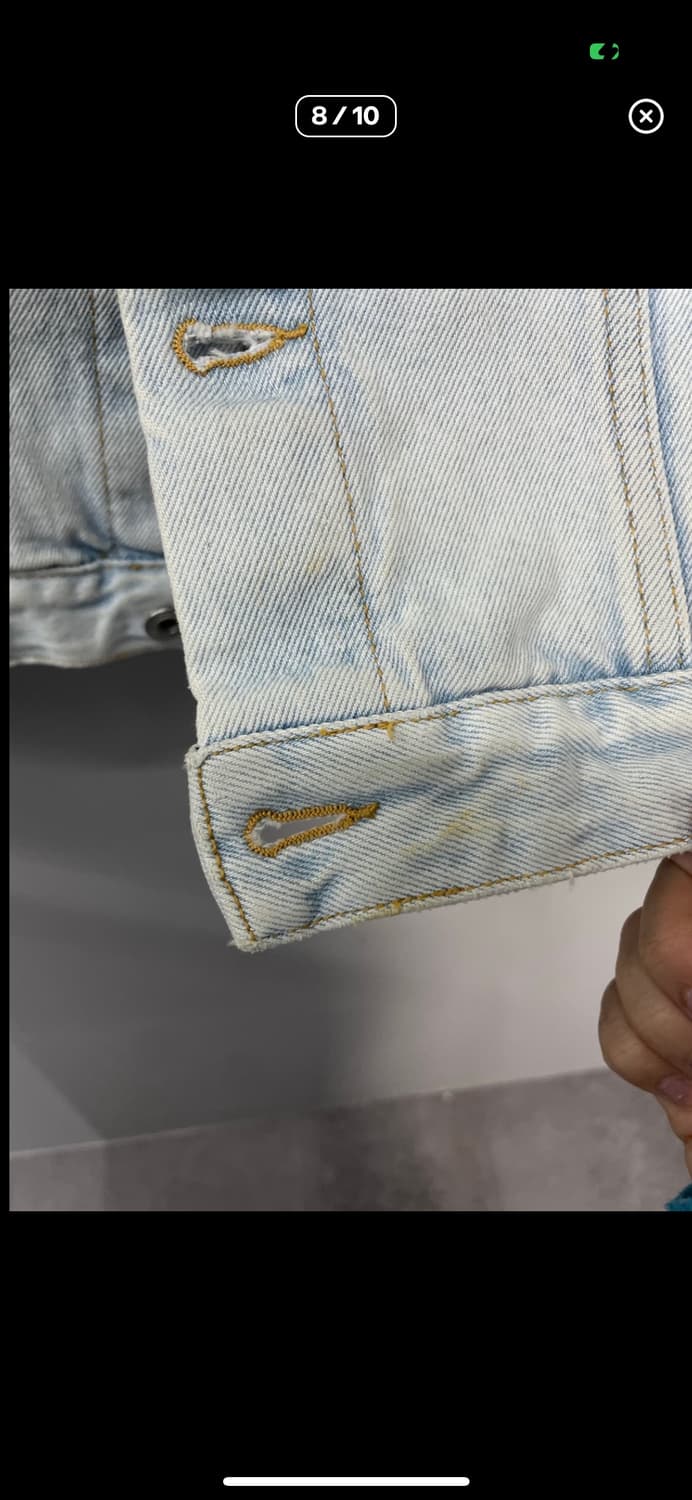 오프화이트 백 디아그 프린팅 데님자켓 A2865 상품이미지8