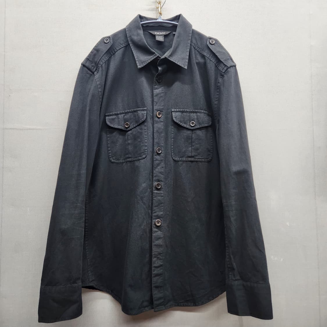 DKNY 코튼/울 혼방 견장/투포켓 셔츠형 자켓 XL(XL) 상품이미지1