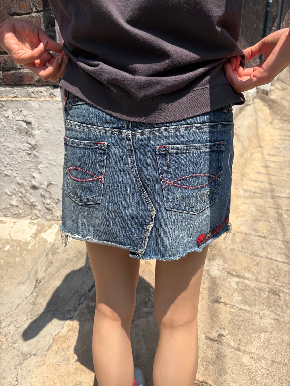 Abercrombie 데님 미니 스커트 상품이미지4