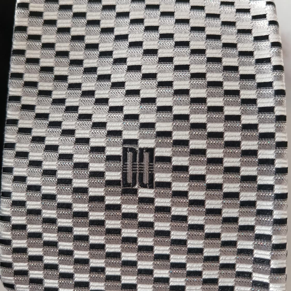 닥스 실크 혼방 블랙 체크 텍스처 슬림 넥타이 8cm A등급 A19537 상품이미지6