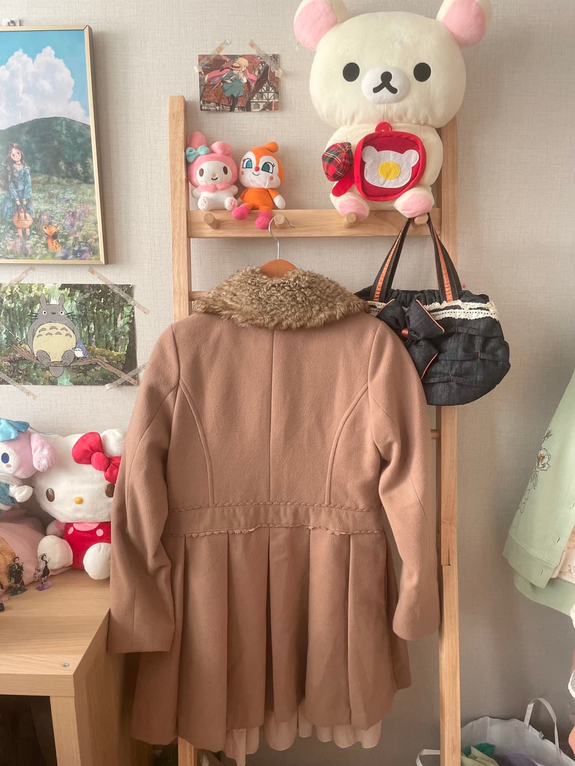 모리걸 빈티지 라떼갸루 엑시즈팜 퍼 코트 set 💗🤎 상품이미지4