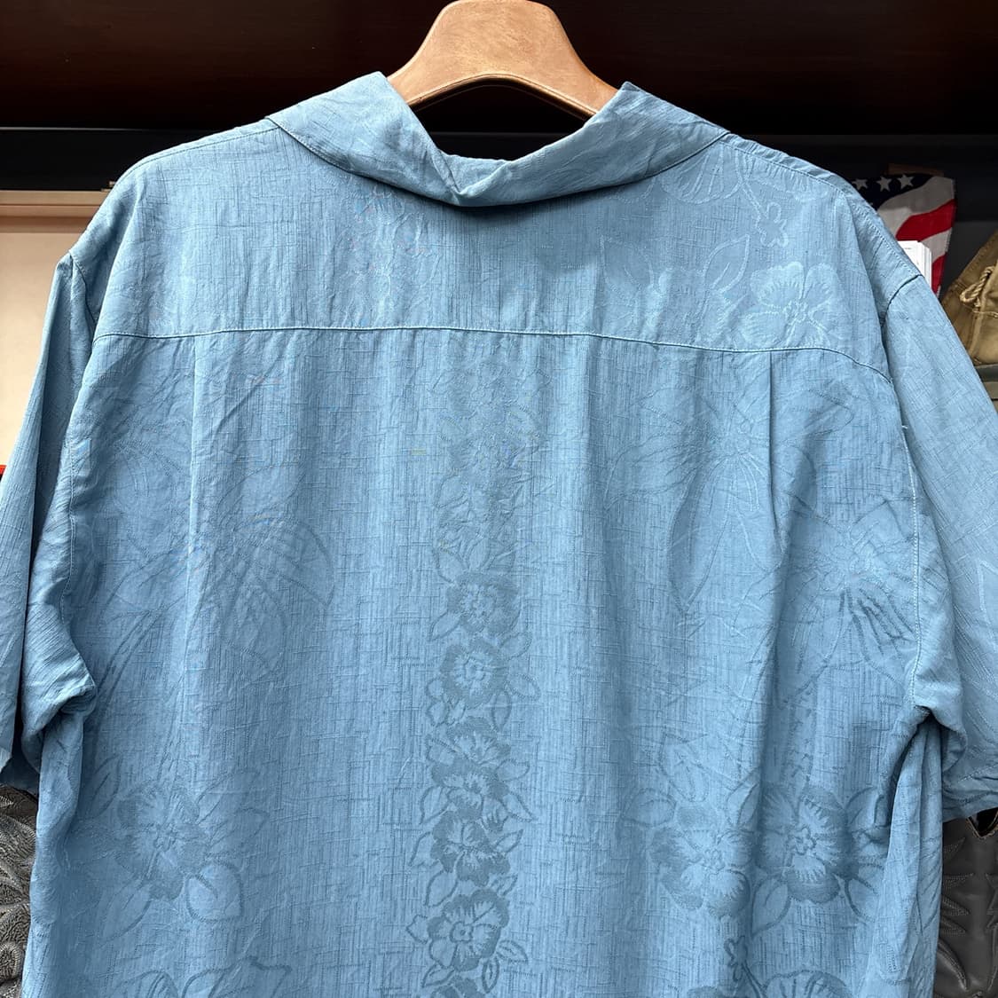 90s 토미바하마 플로럴 자카드 하와이안걸 프린팅 셔츠 N1270 상품이미지5