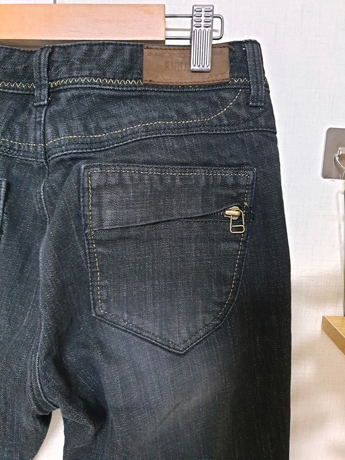 안나수이 정품 데님팬츠 55 블랙진 25인치 상품이미지3