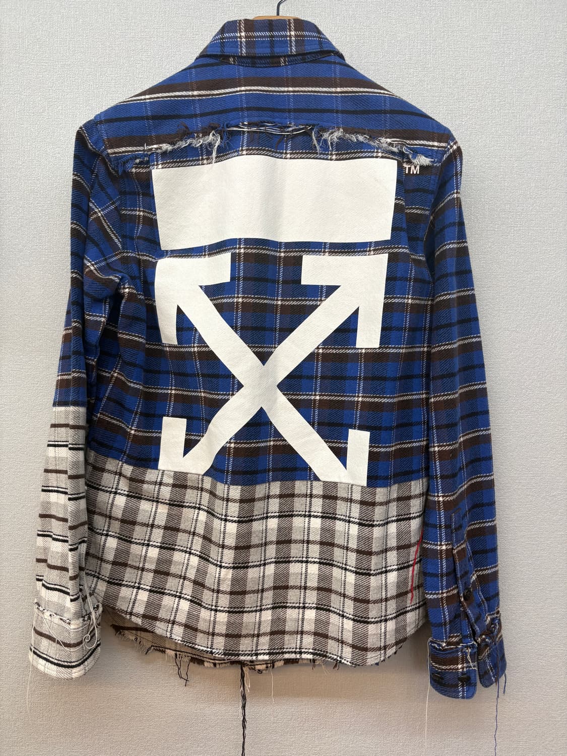 오프화이트 체크셔츠 상품이미지3