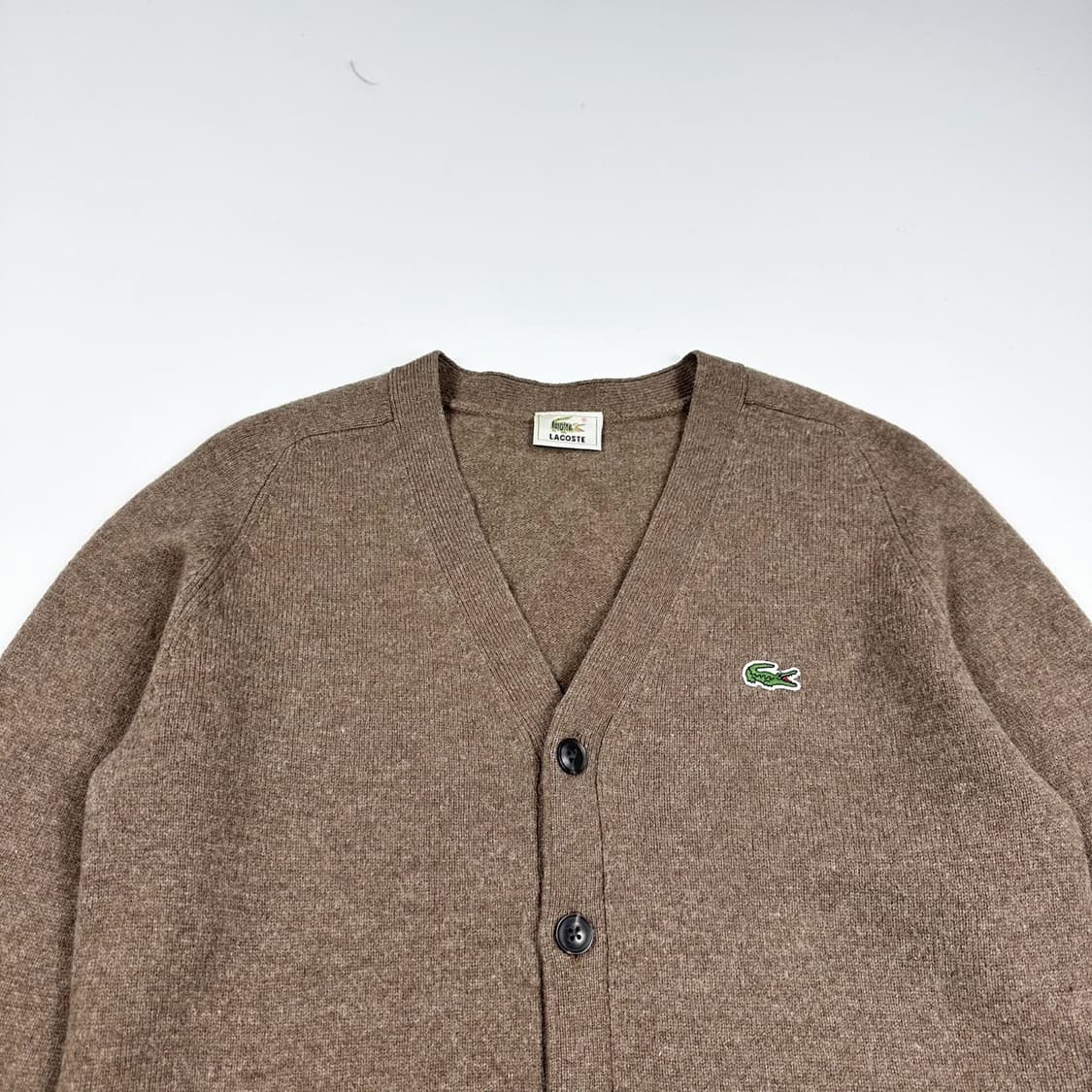 라코스테 크록 브라운 니트 가디건 (S) 상품이미지1