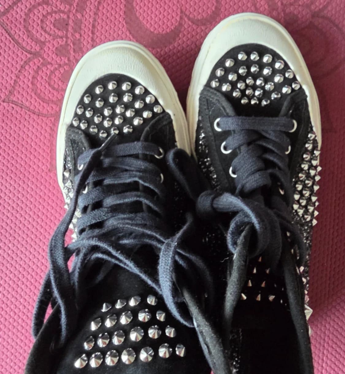 아쉬 Ash Mecca Bis 블랙 글리터 하이탑 스니커즈 상품이미지4