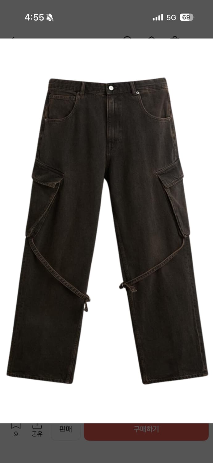 자라 1538/490/800 카고 진 블랙 상품이미지1