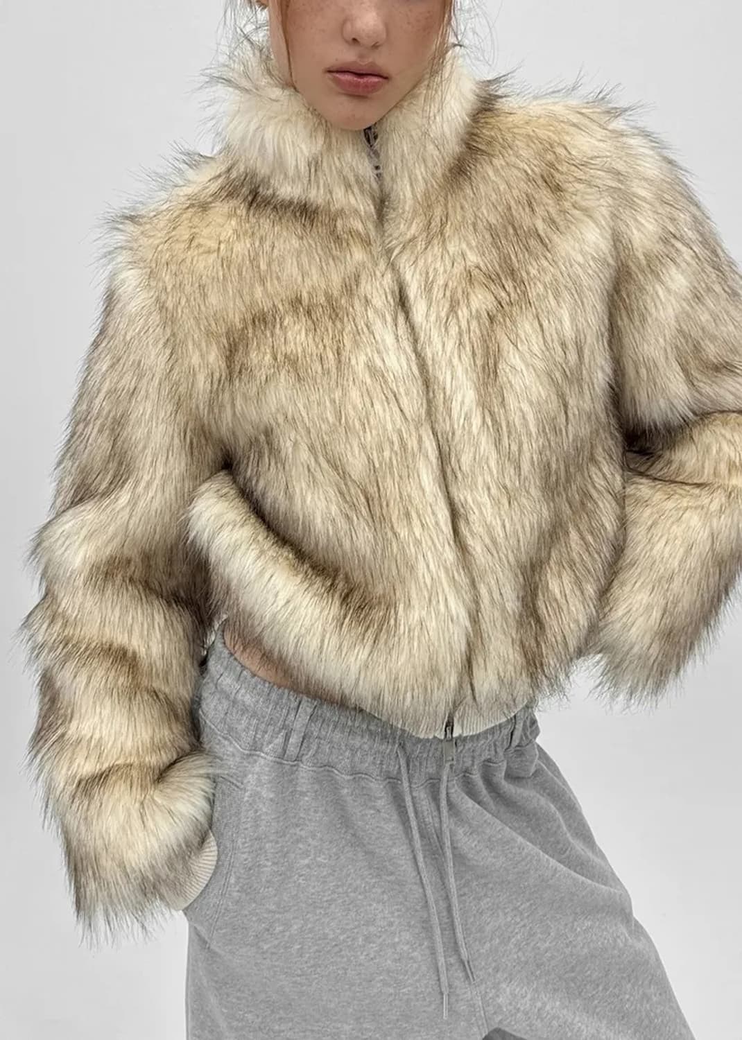 블랙업 MADE 라뷰 투톤퍼 하이넥 점퍼 [자체제작 제작상품 반목 퍼 상품이미지2