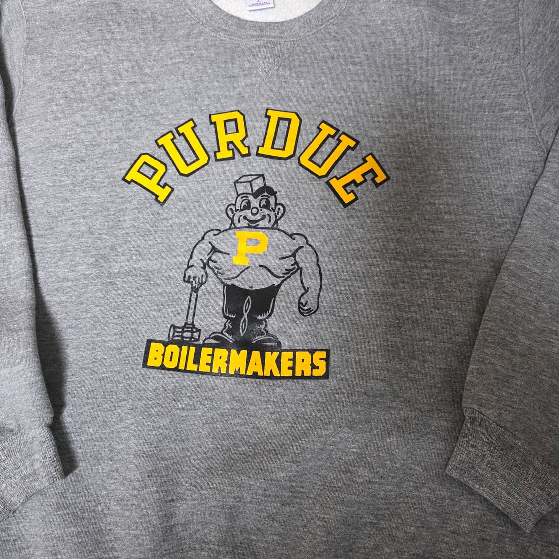 [XL] 80s 빈티지 러셀 애슬레틱 퍼듀 보일러메이커 맨투맨 그레이 상품이미지2