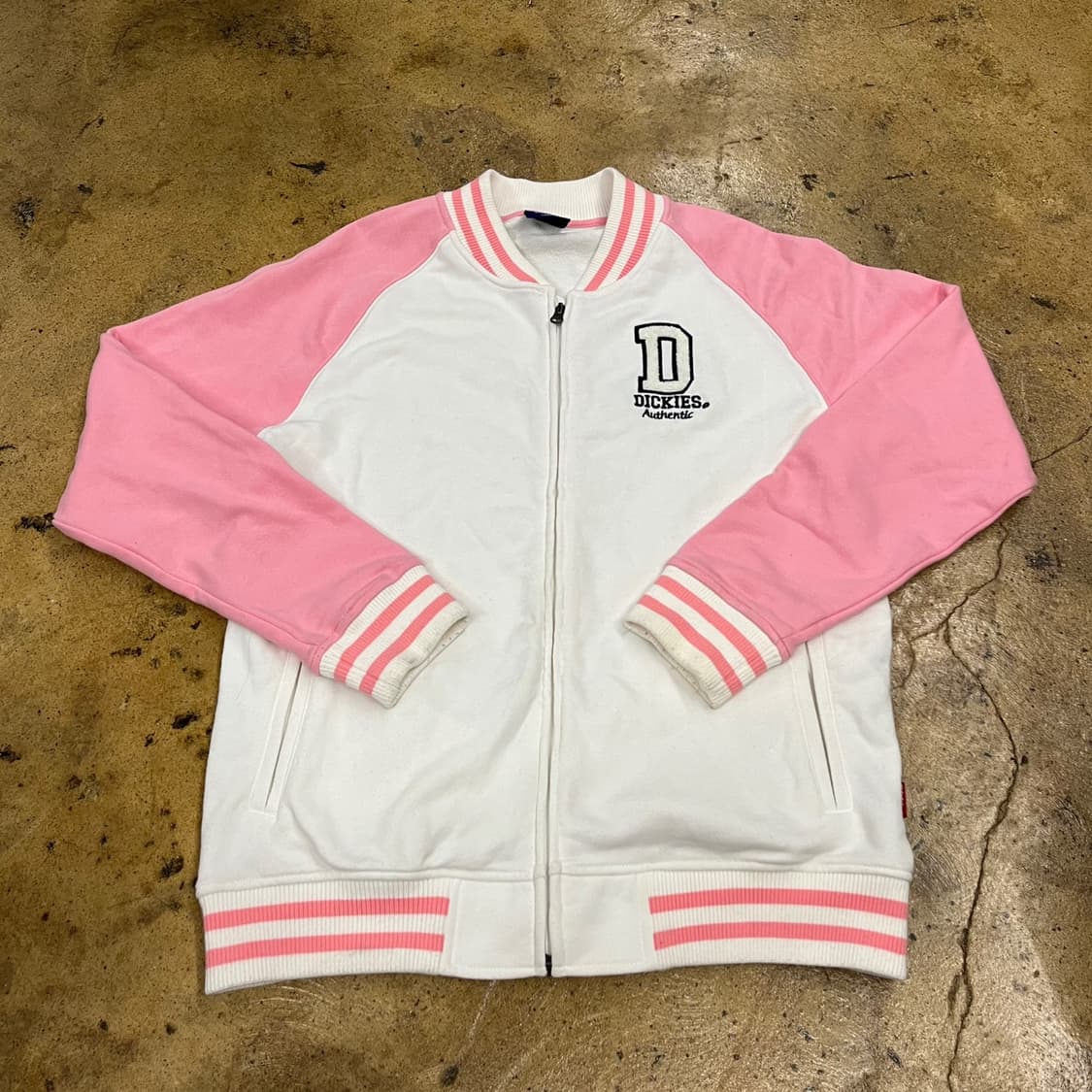 디키즈 핑크 바시티 코튼 면 집업  상품이미지2