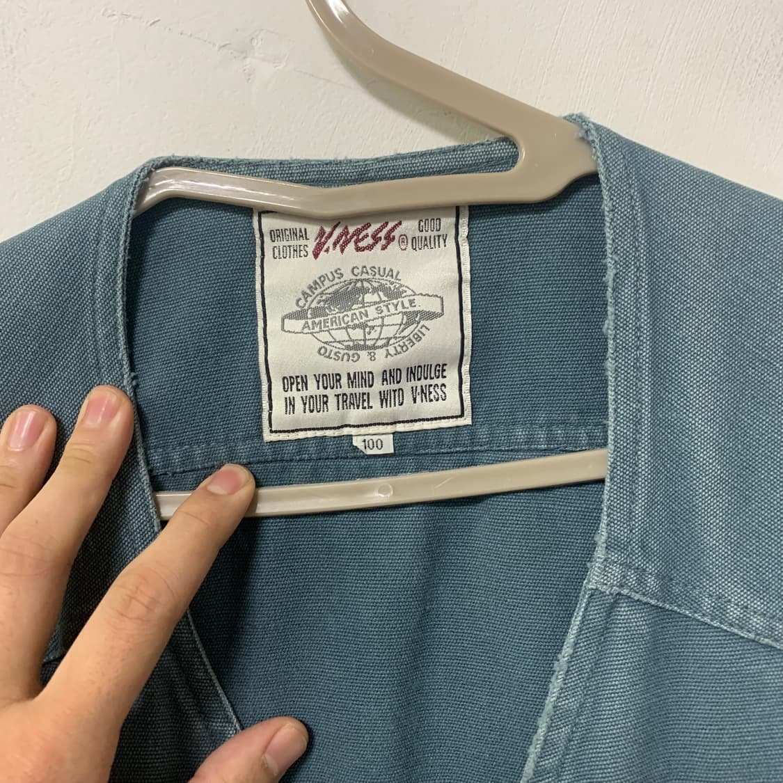 (100) 청 멀티포켓 조끼 베스트 상품이미지3