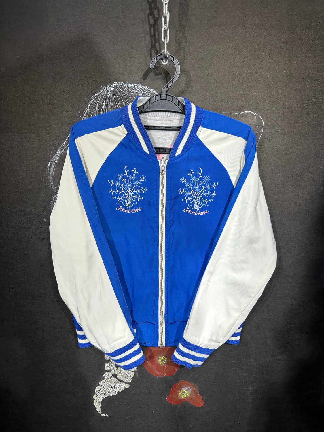 일본빈티지 Jennilove 양면 리버시블 스카잔 M 상품이미지4