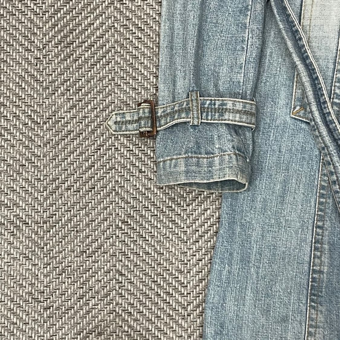 쿠미쿄쿠 더블버튼 데님코트  v0083 상품이미지5