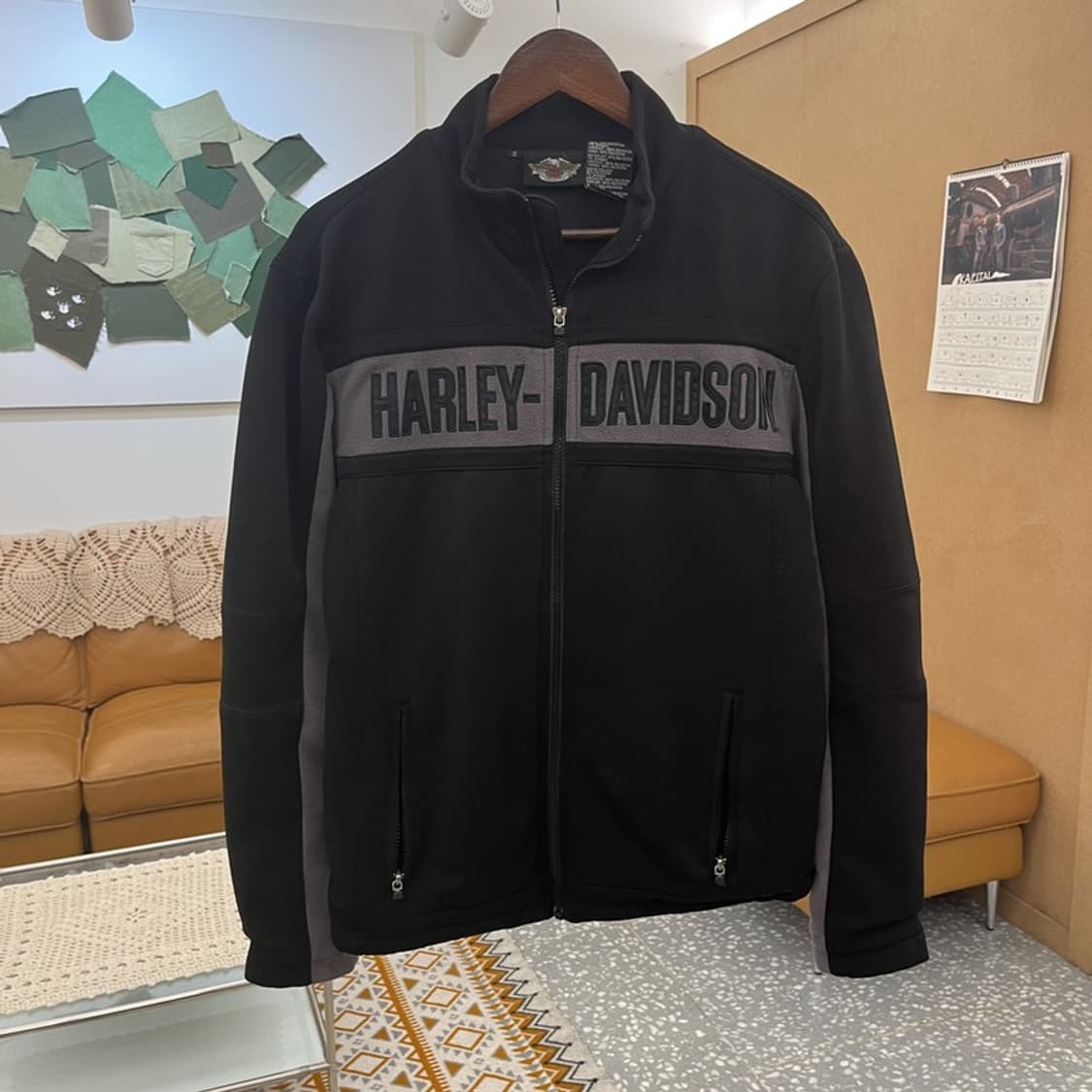 할리 데이비슨 올드스쿨 스트릿 모터사이클 레이싱 집업 S C10733 상품이미지3