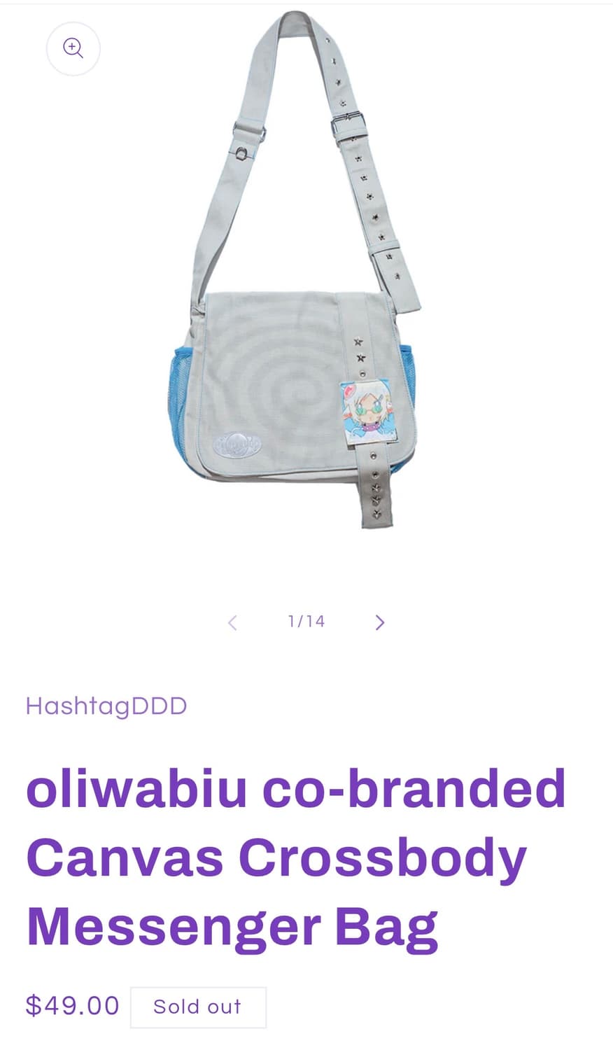HashtagDDD Crossbody Messenger Bag 상품이미지2