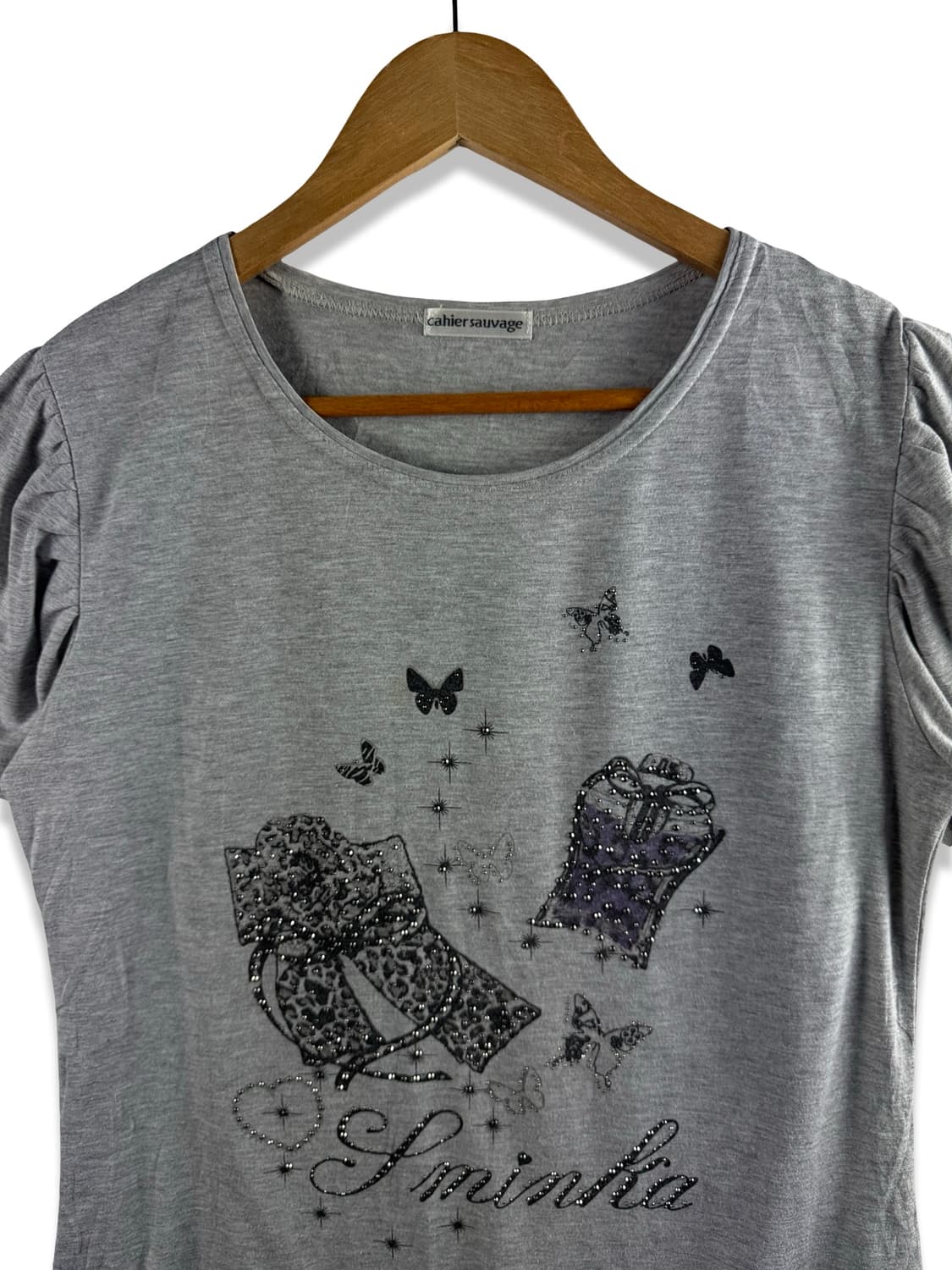 JPN 키치 프린팅 그레이 슬리브2382 상품이미지3