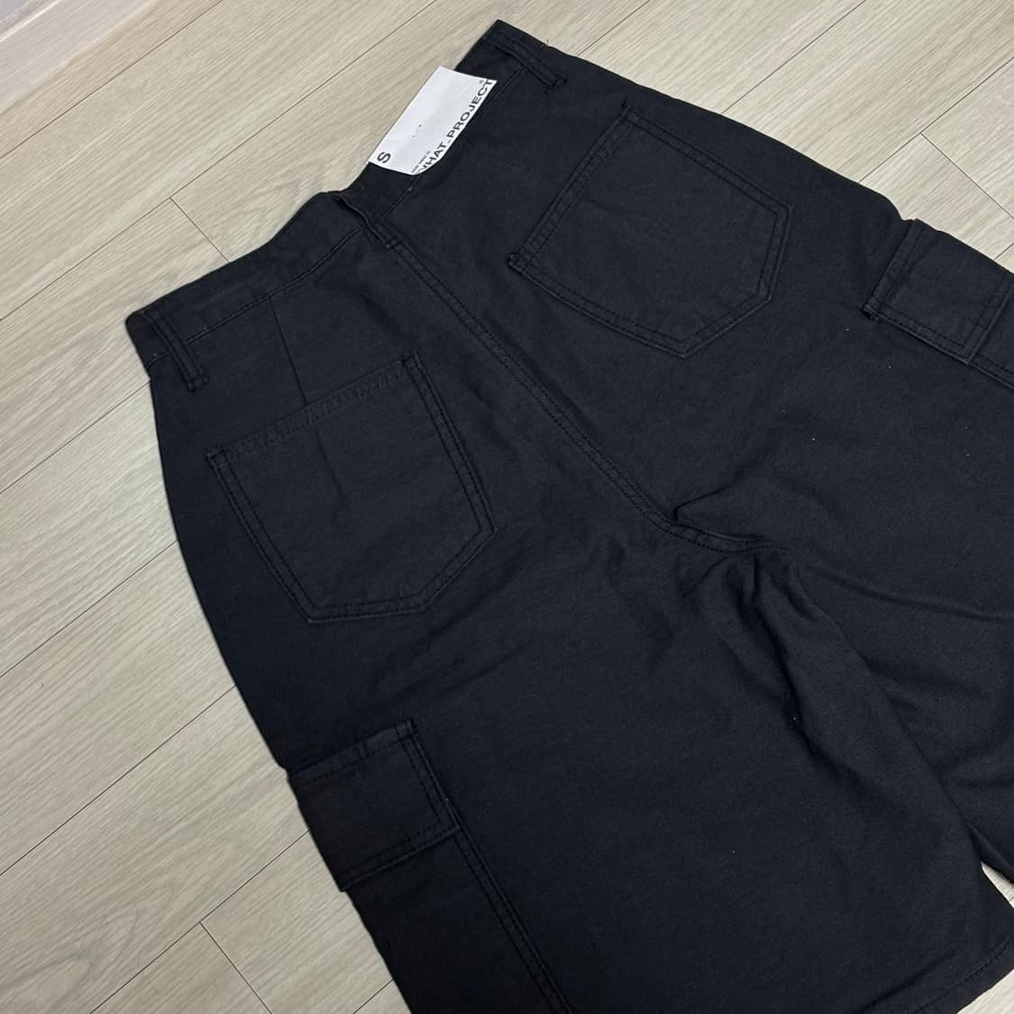 블랙 카고 반바지 상품이미지4