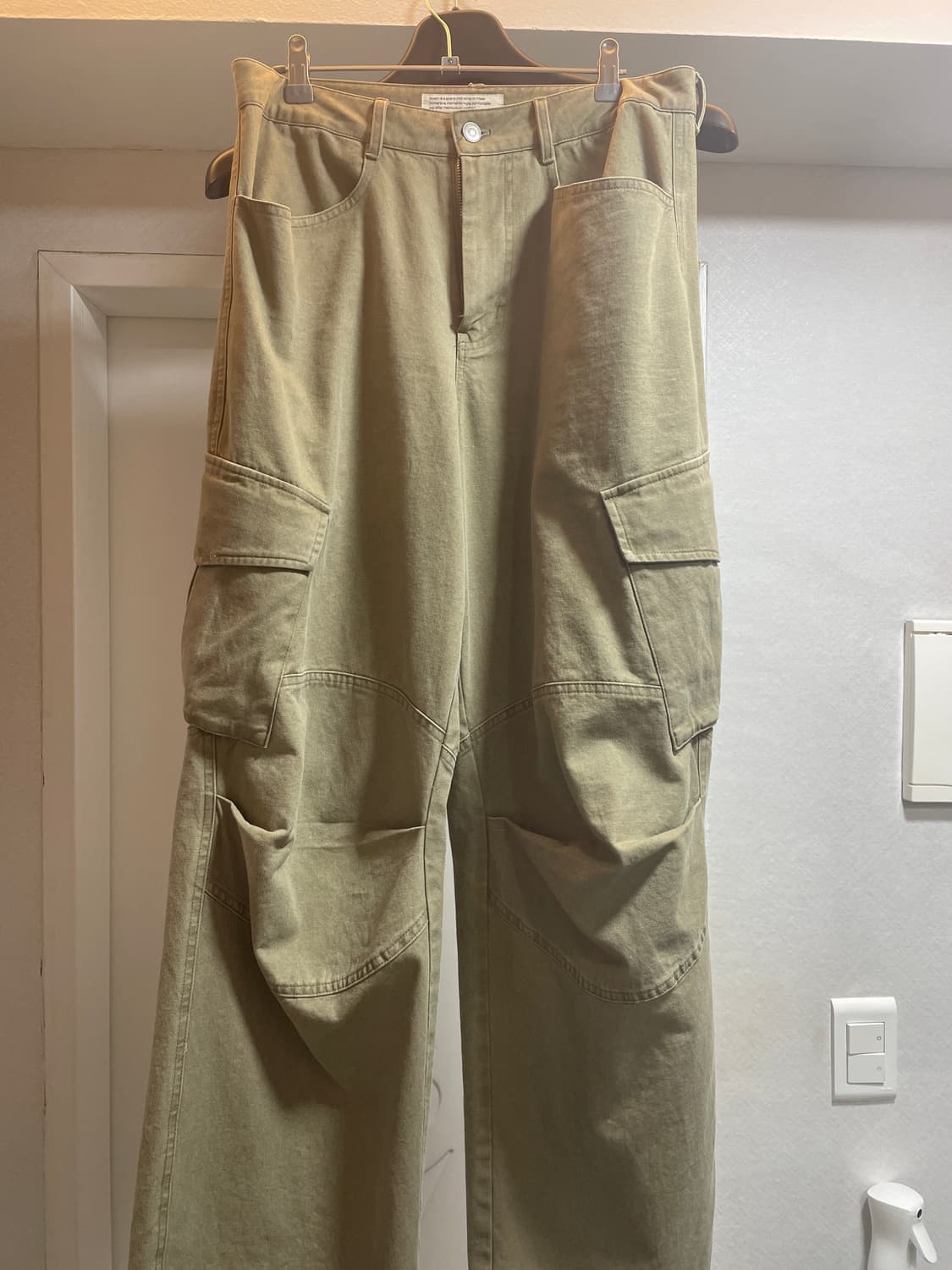 다이브인 무민서 워시드 베른  카고 팬츠 베이지 상품이미지2