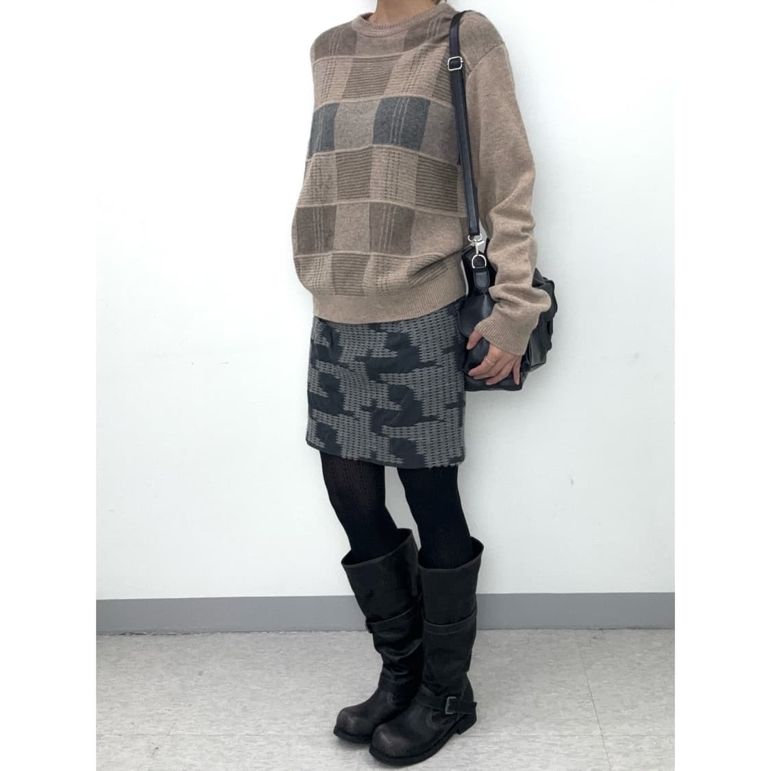 빈티지 그레이 울 스커트 상품이미지2