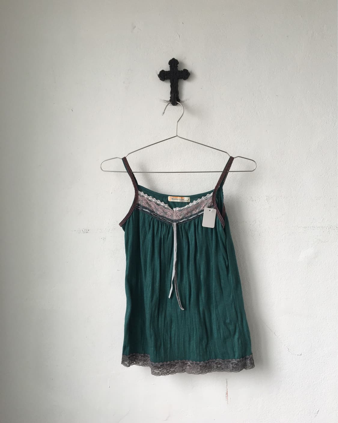 Lace trimming sleeveless 상품이미지3