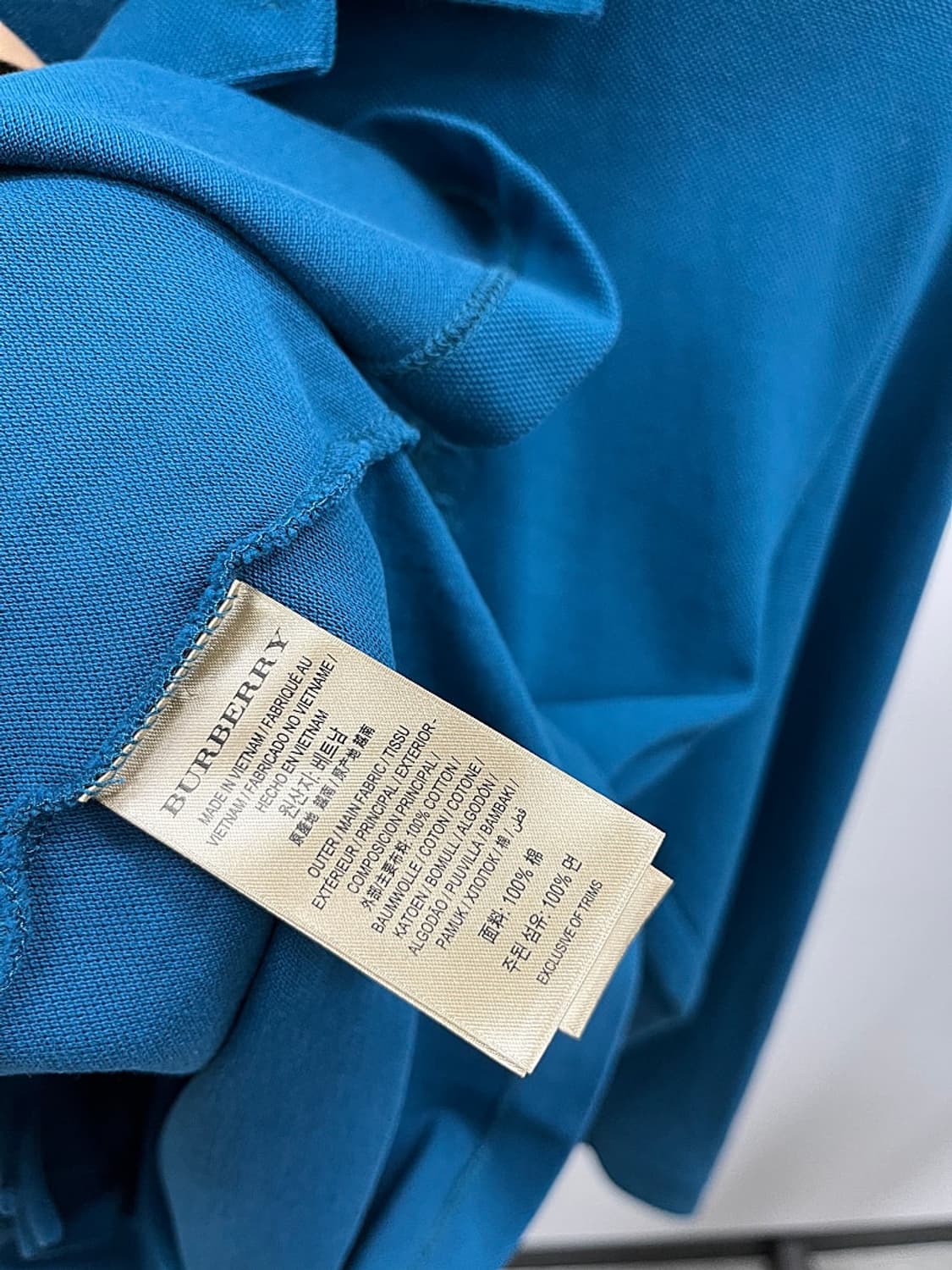 95) 버버리 청록 긴팔 카라티  상품이미지5