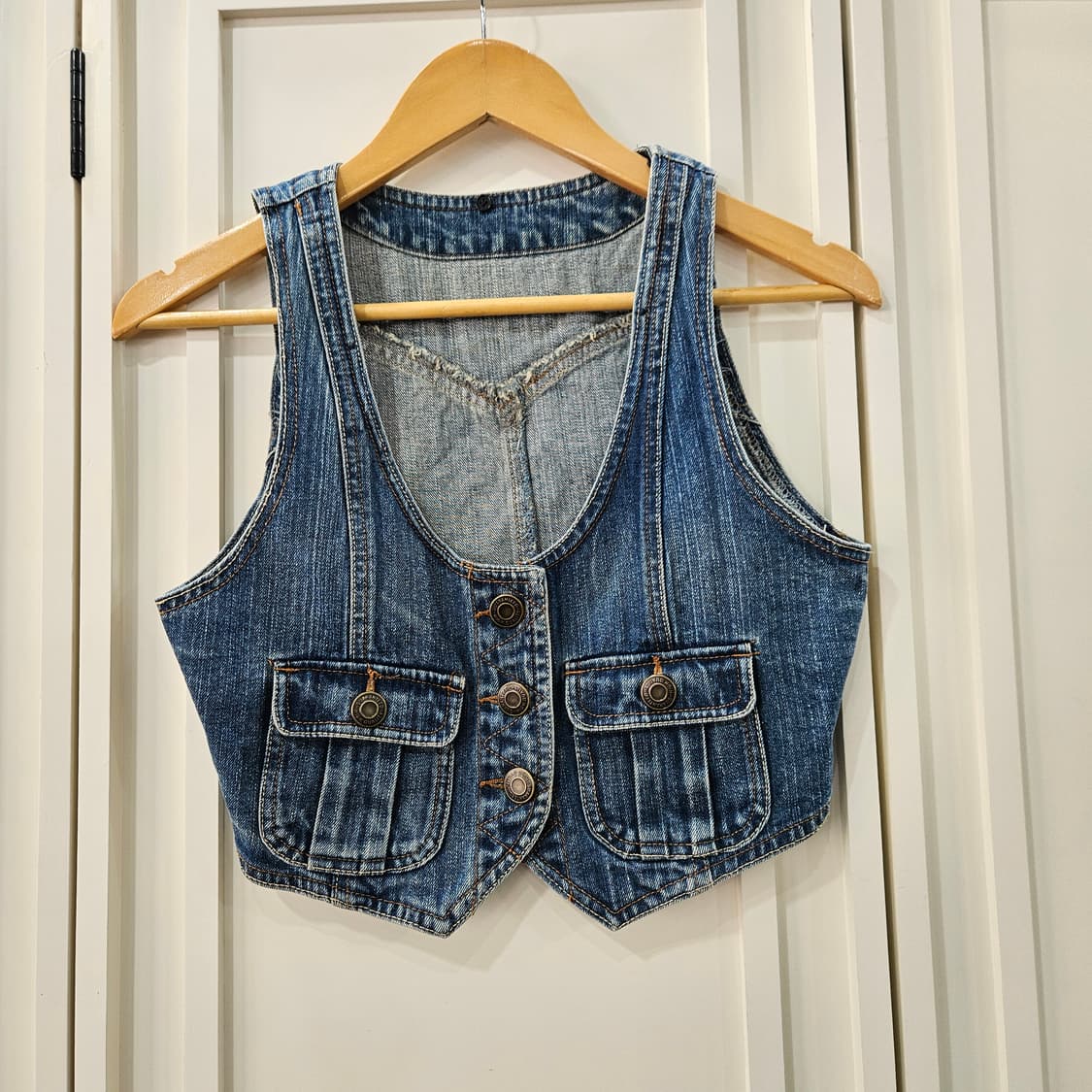 청 데님 조끼 청베스트 상품이미지1