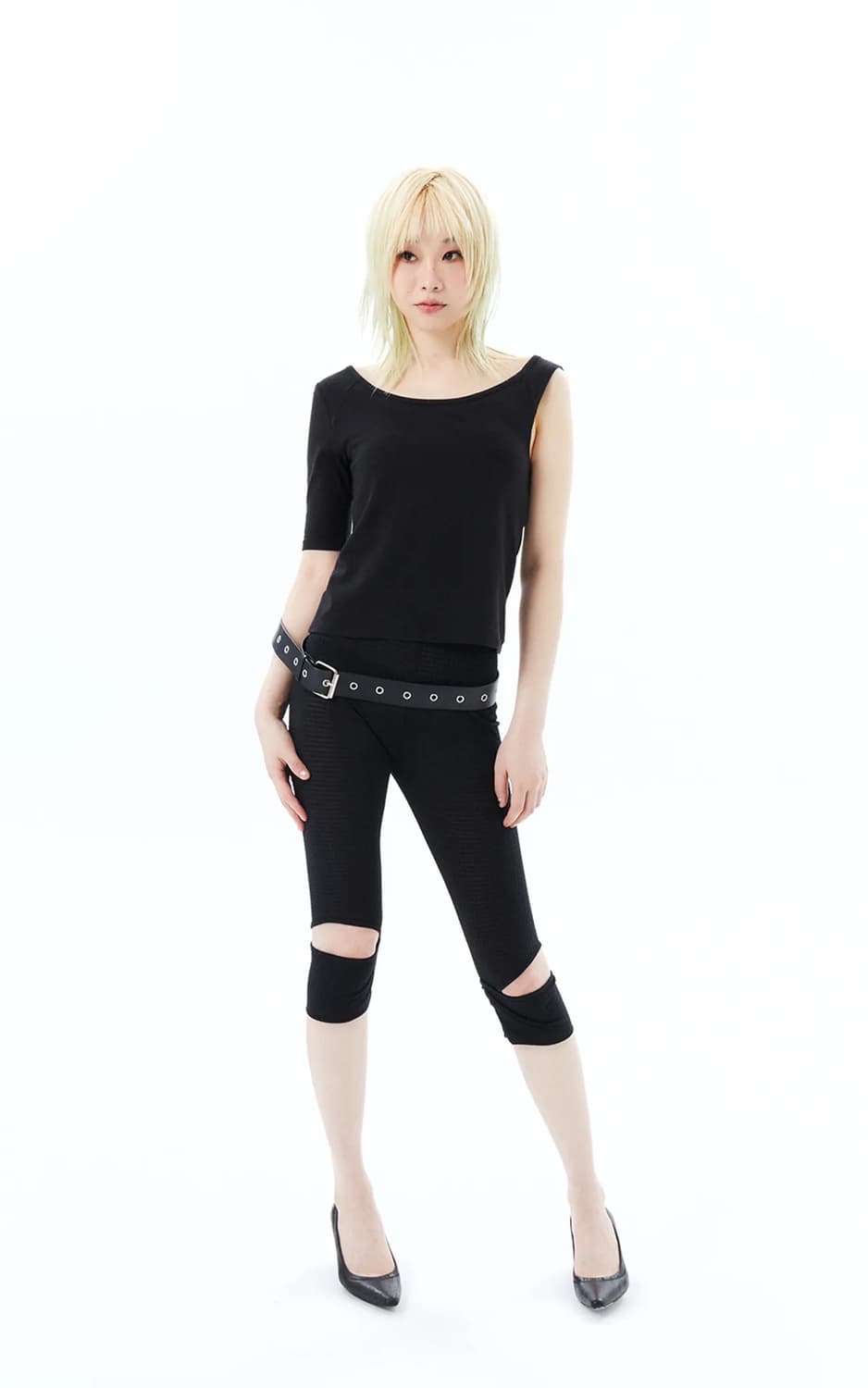 2 IN 1 LAYERED TOP / BLACK 상품이미지4