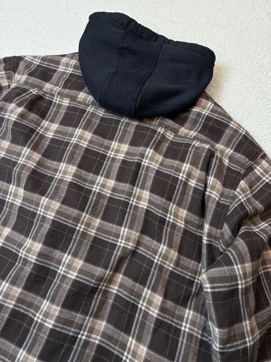 랭글러 90's 투 포켓 오버 브라운 체크 후드점퍼 PN6289 상품이미지7