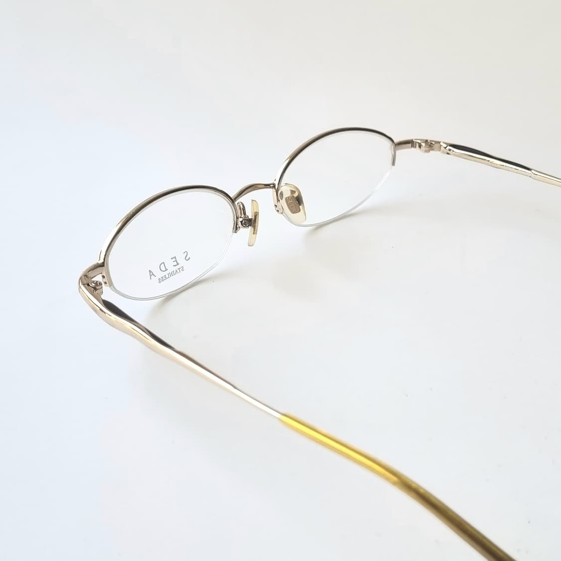 데드스탁 SEDA 일본산 초경량 스테인리스 반무테 안경테 563 상품이미지6