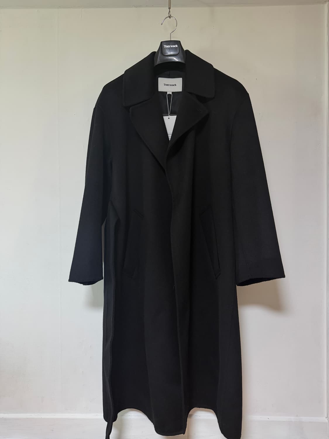 토니웩 더블 페이스드 울 앤 캐시미어 벨티드 코트 L 상품이미지1