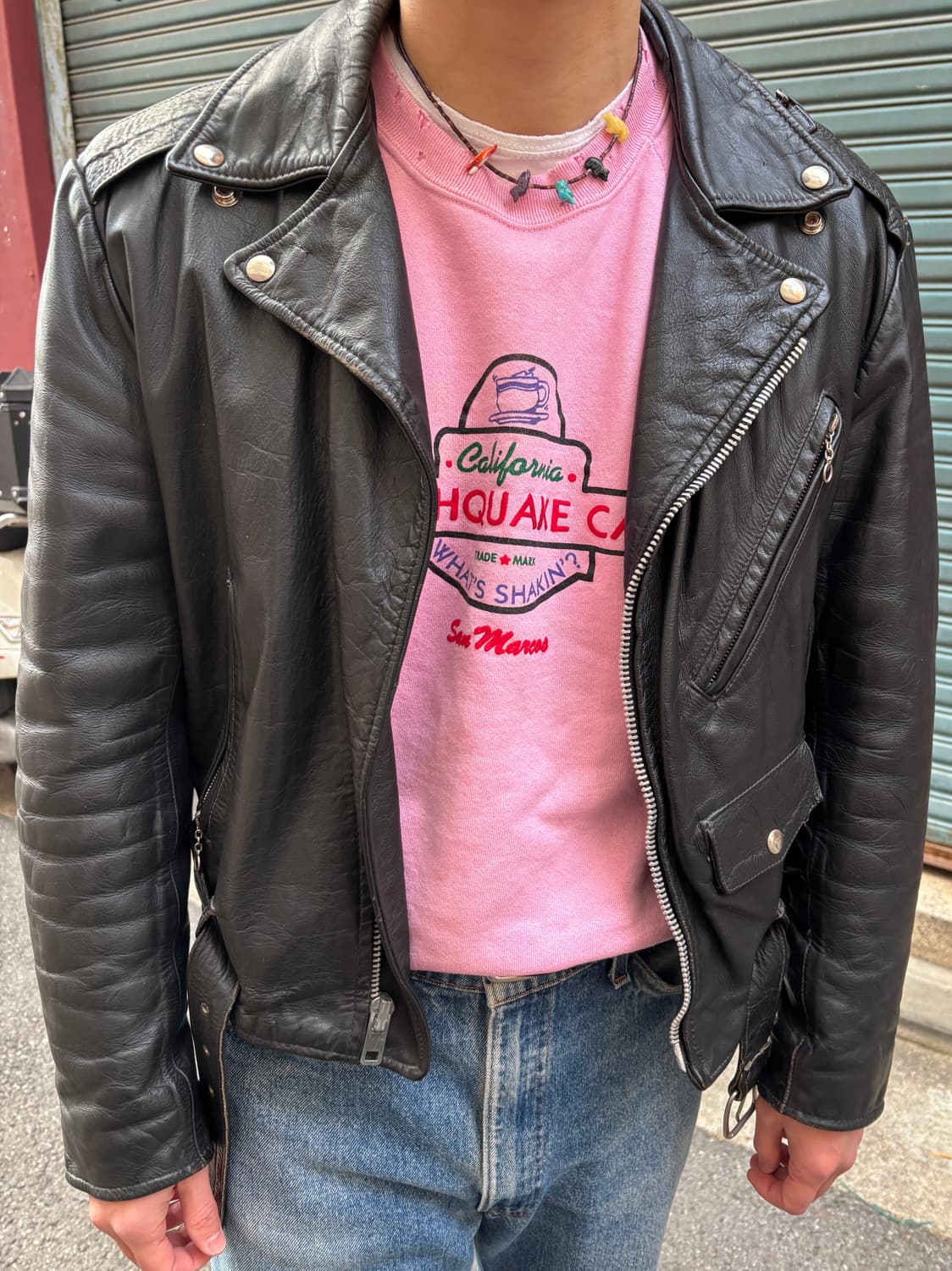 RH-04 90s 프룻오브더룸 핑크 워싱, 데미지 커스텀 스웻셔츠 상품이미지10