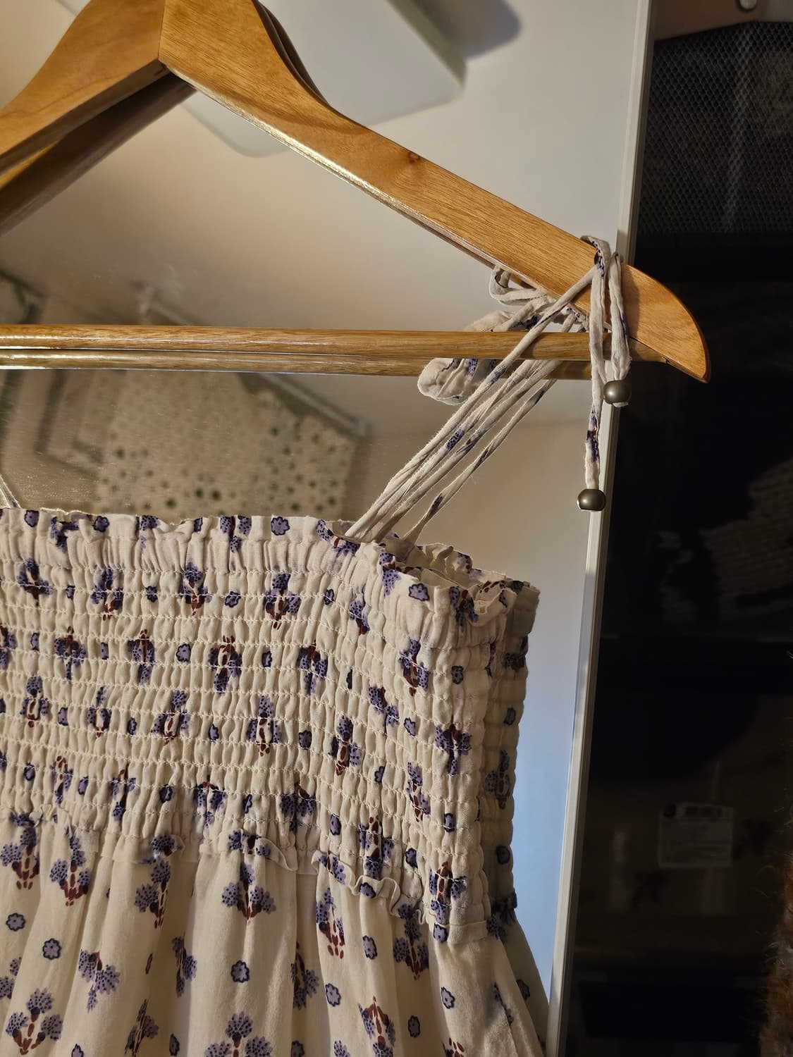 얼쓰 뮤직 보라 잔꽃 끈원피스 상품이미지2