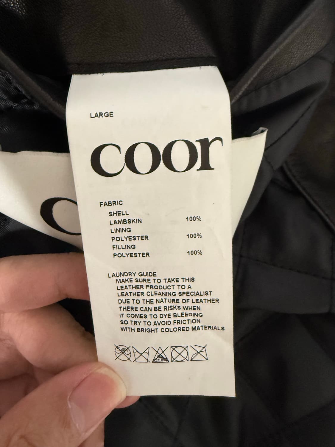 쿠어 베지터블 레더 자켓 L 상품이미지3