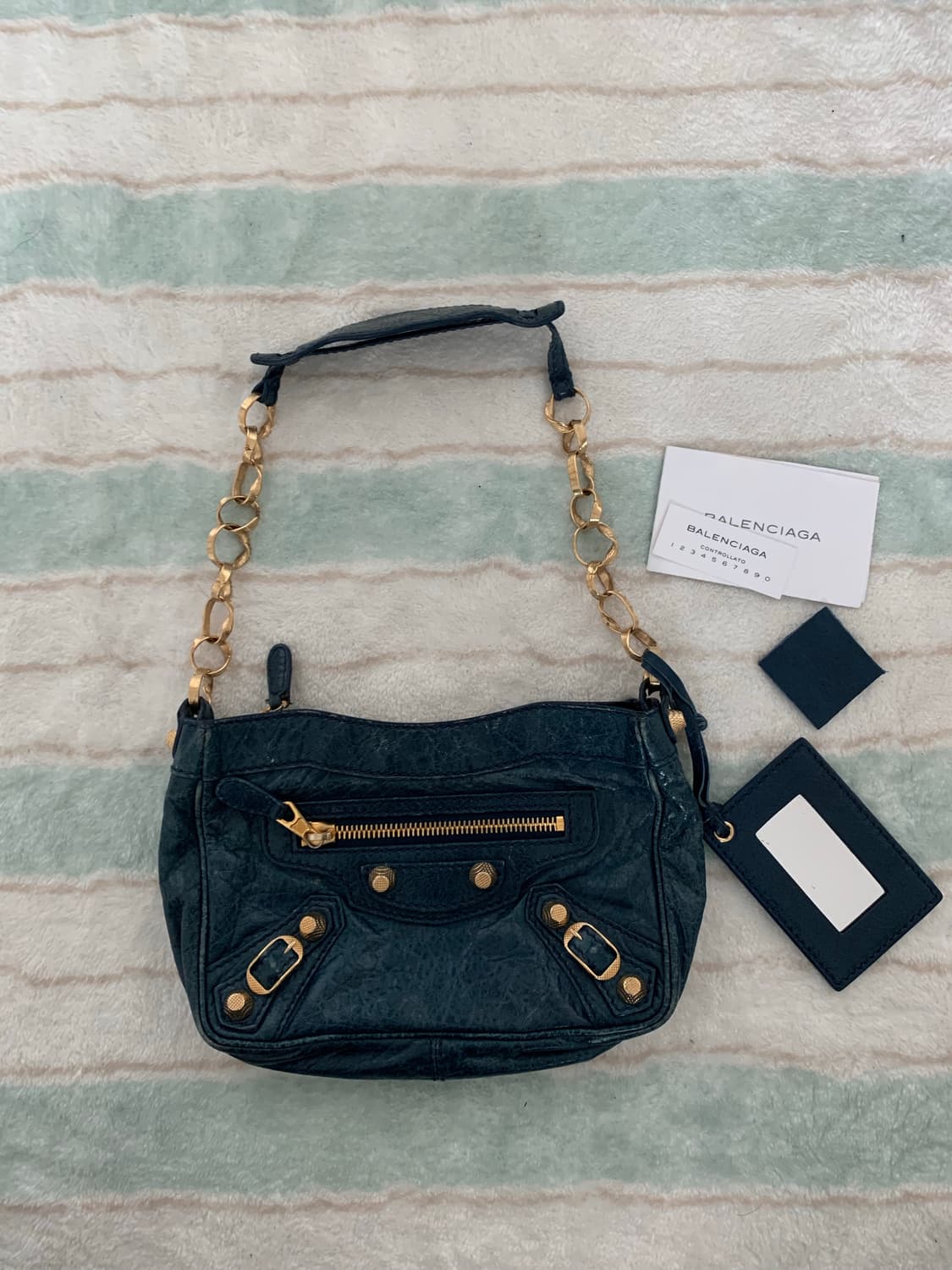 발렌시아가 체인 숄더백 모터백 상품이미지2