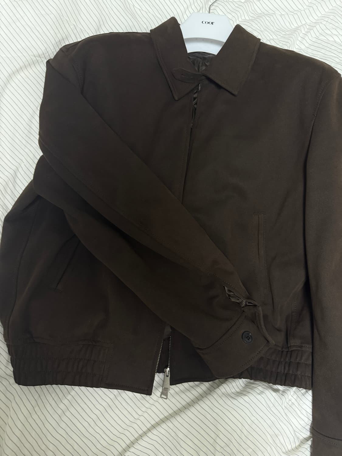 쿠어 페이크 스웨이드 스윙 탑 자켓 상품이미지4