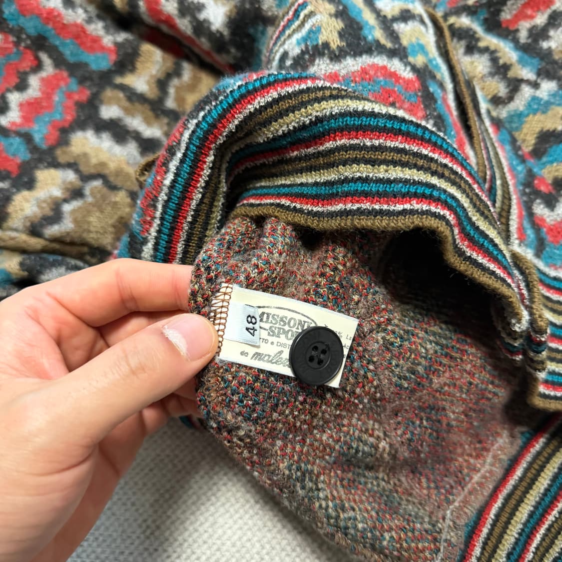 미쏘니 빈티지 패턴 가디건 상품이미지4