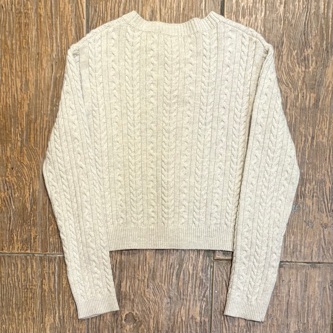 [HI] Polo 폴로 케이블 니트 가디건 베이지 상품이미지5