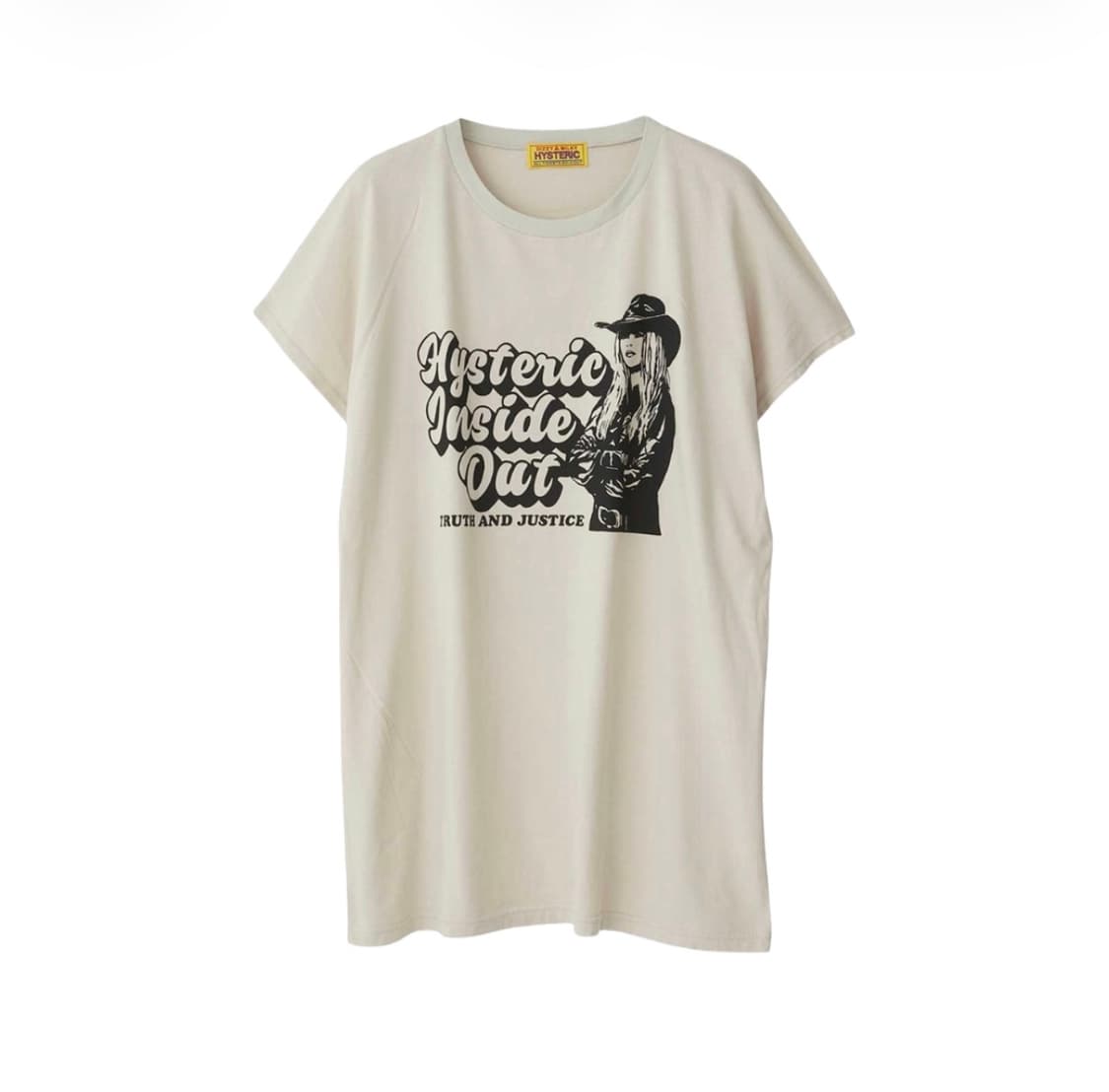 (W) 히스테릭 글래머 인사이드 아웃 티셔츠 베이지 상품이미지1