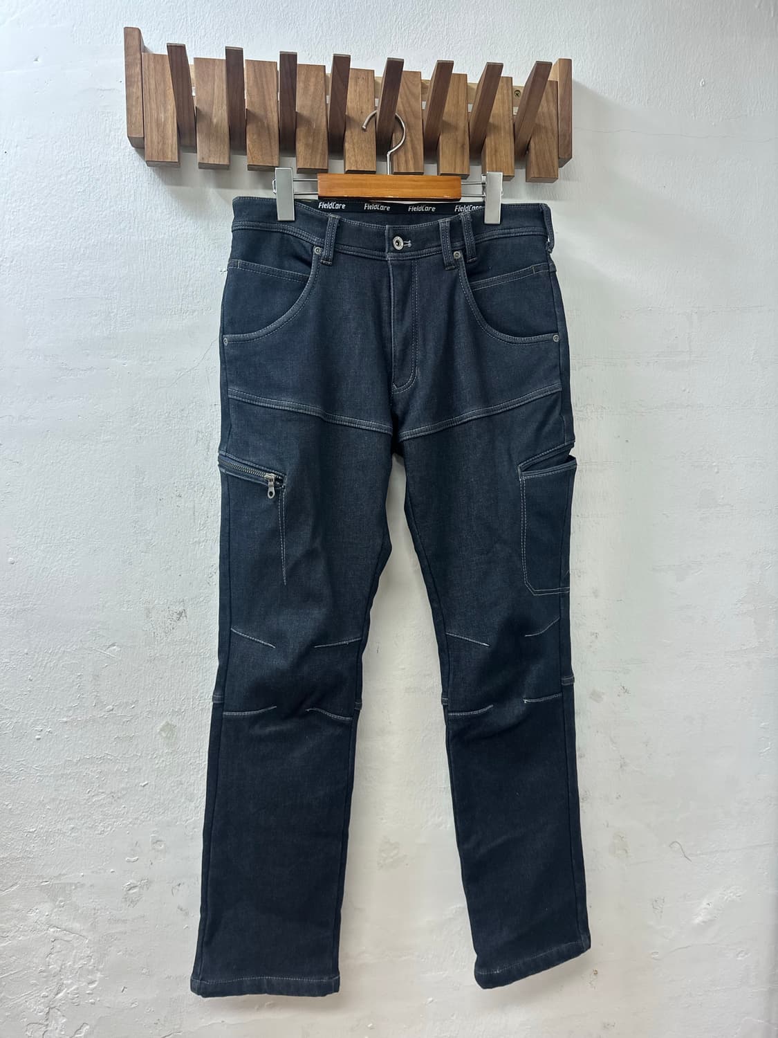 일본빈티지 FieldCore 필드코어 인디고 기모 워크 데님 팬츠 상품이미지1