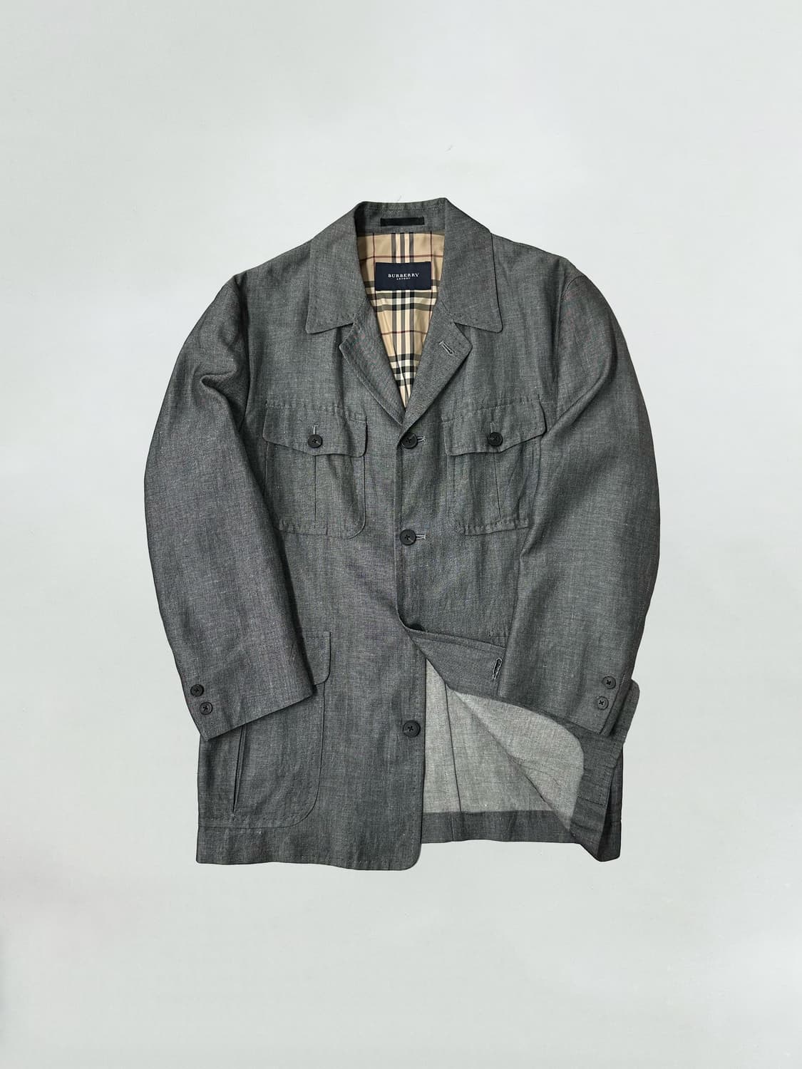 버버리 실크 린넨 자켓 상품이미지1