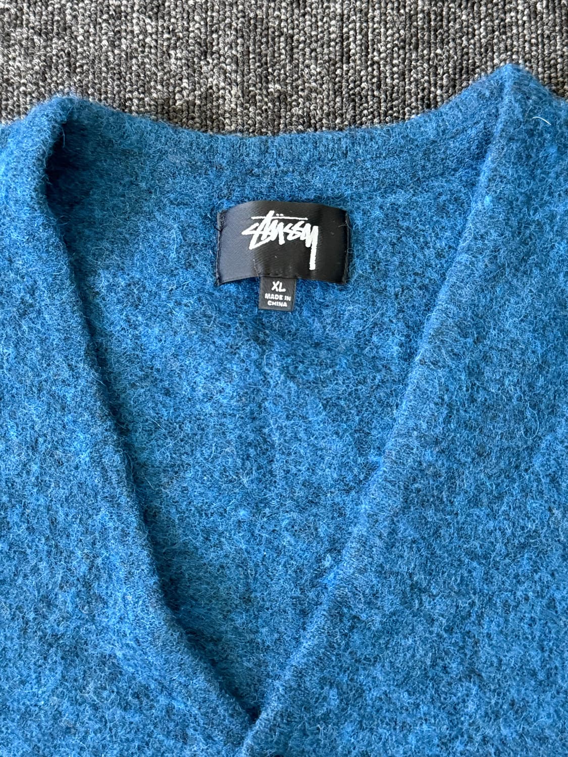 [XL] 스투시 브러쉬드 가디건 블루 상품이미지2