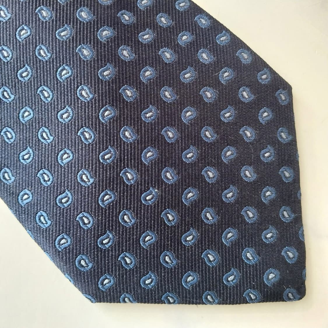 아쿠아스큐텀 실크 네이비 페이즐리 넥타이 9.4cm A+등급 K2154
 상품이미지6