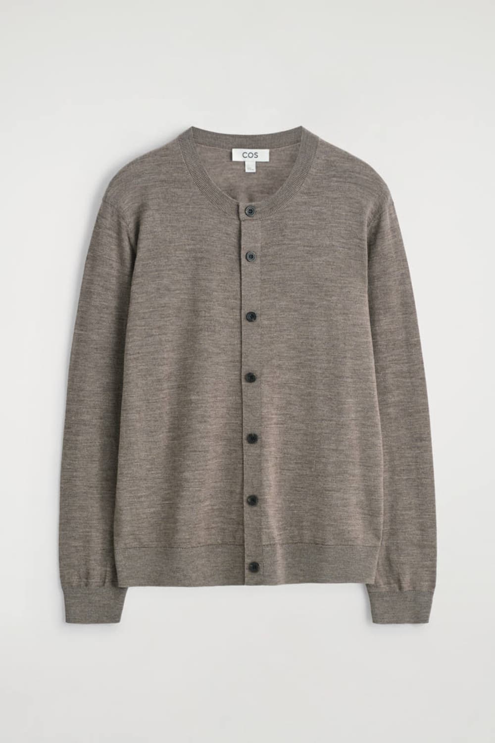 cos(코스)메리노 울 크루넥 가디건 그레이 멜란지 상품이미지1