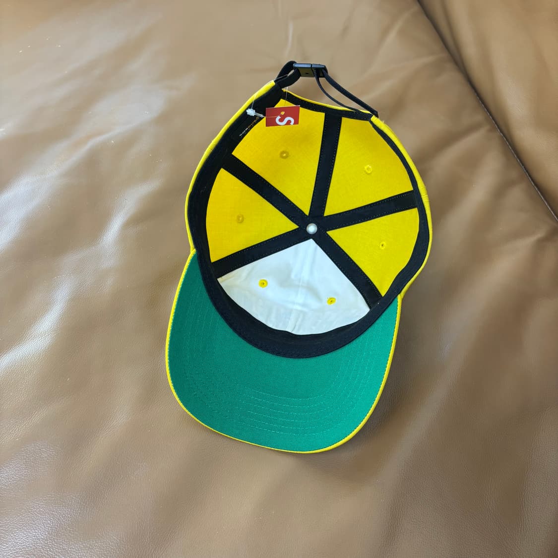 Supreme 슈프림 코듀라 트리플 로고 옐로우 6패널 볼캡 모자 상품이미지6