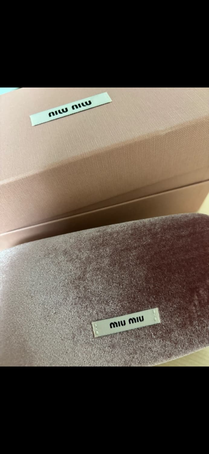 Miu Miu 라인스톤 로고 선글라스 아시아핏 상품이미지3