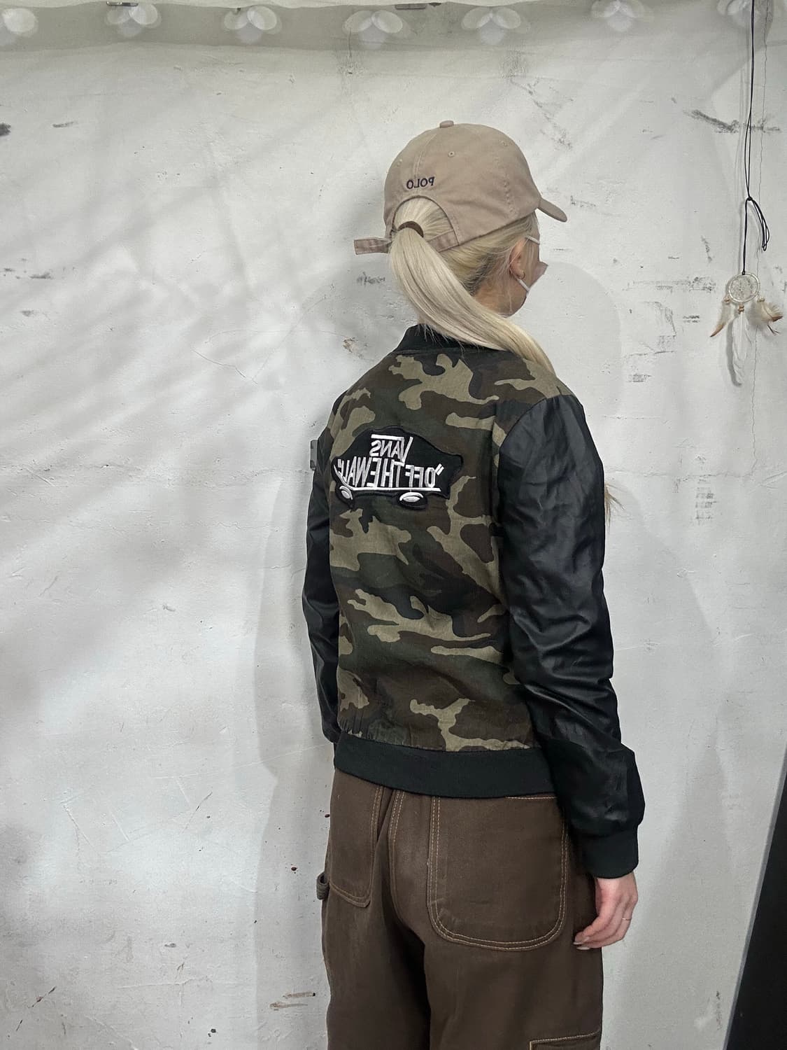 빈티지 반스 카키 커스텀 카모 자켓 점퍼 L 상품이미지3