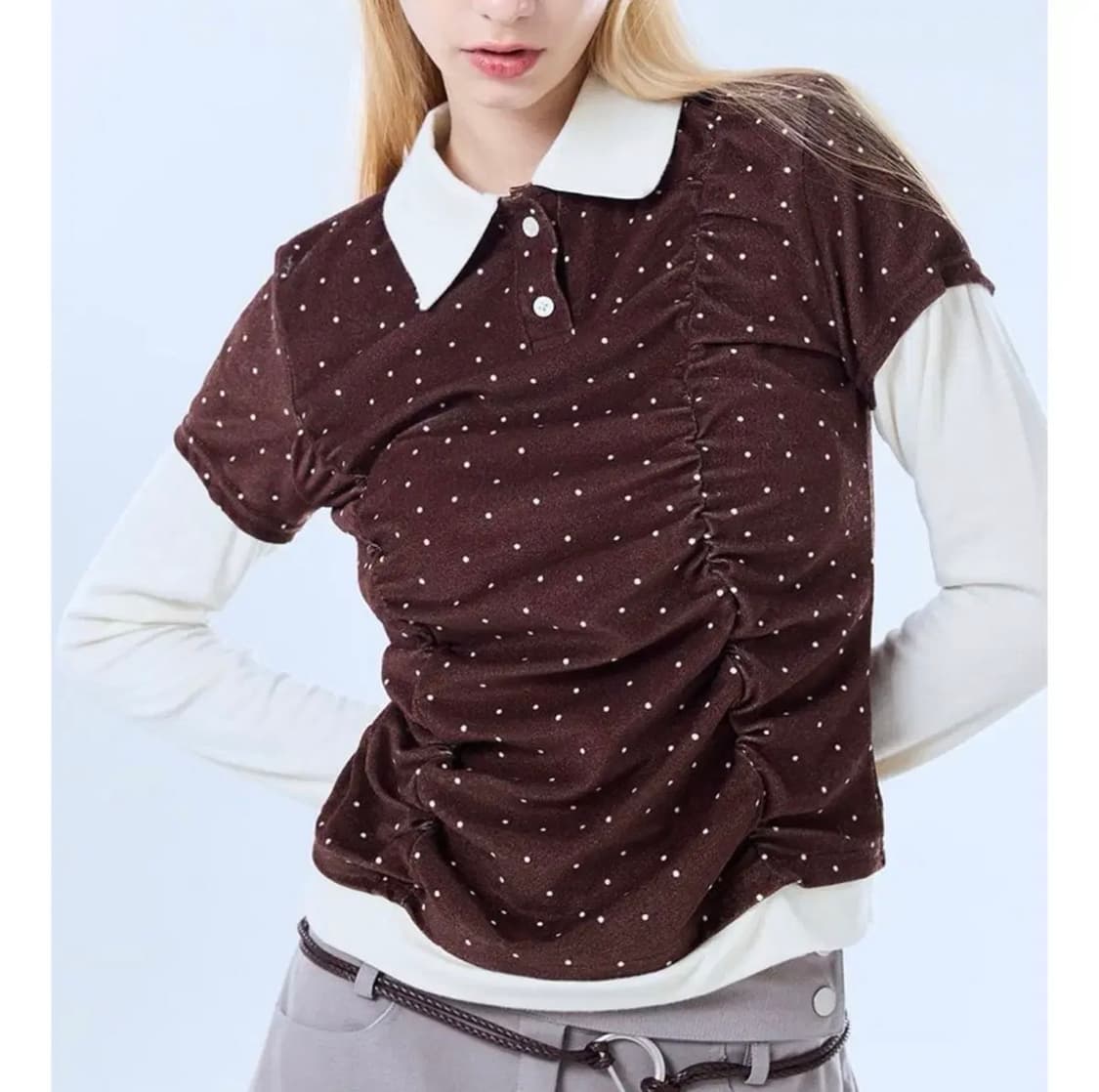 러브이즈트루 FS DOT LAYERED TEE 상품이미지3