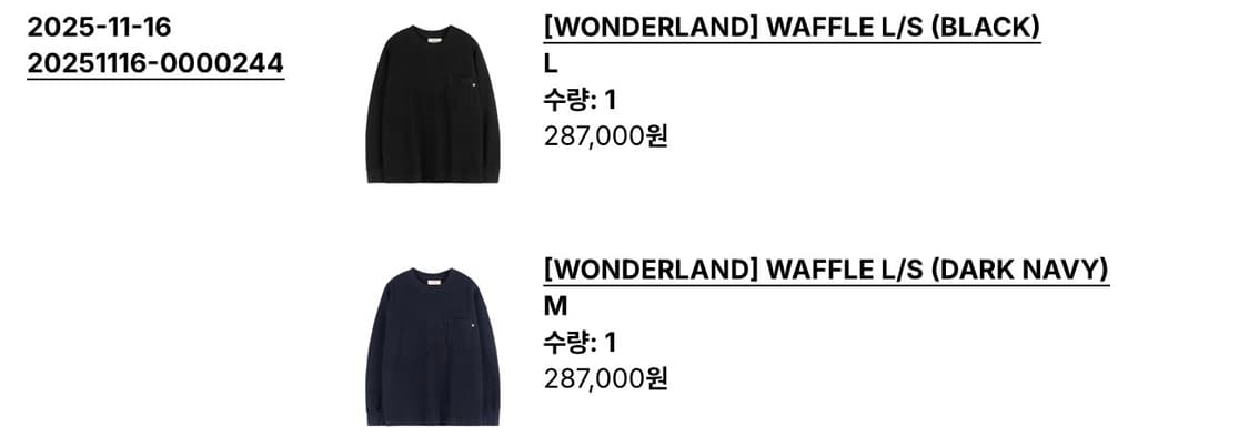 [WONDERLAND] WAFFLE L/S (DARK NAVY) 상품이미지7
